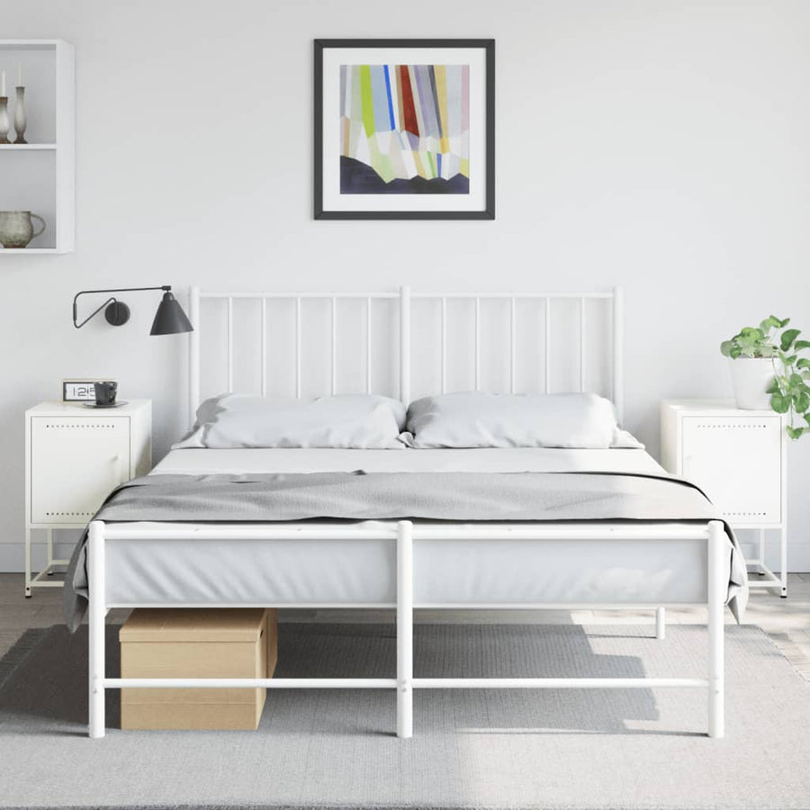 Nachtkastjes 2 st 36x39x60,5 cm staal wit