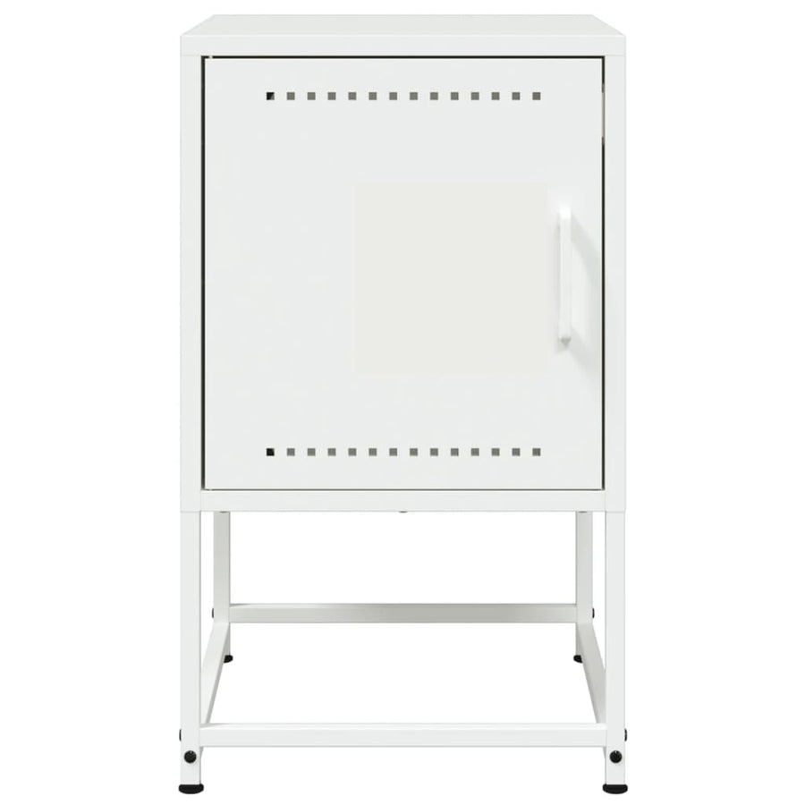 Nachtkastjes 2 st 36x39x60,5 cm staal wit