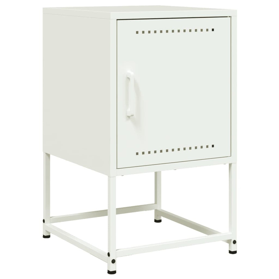 Nachtkastjes 2 st 36x39x60,5 cm staal wit