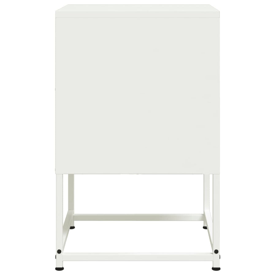 Nachtkastjes 2 st 36x39x60,5 cm staal wit