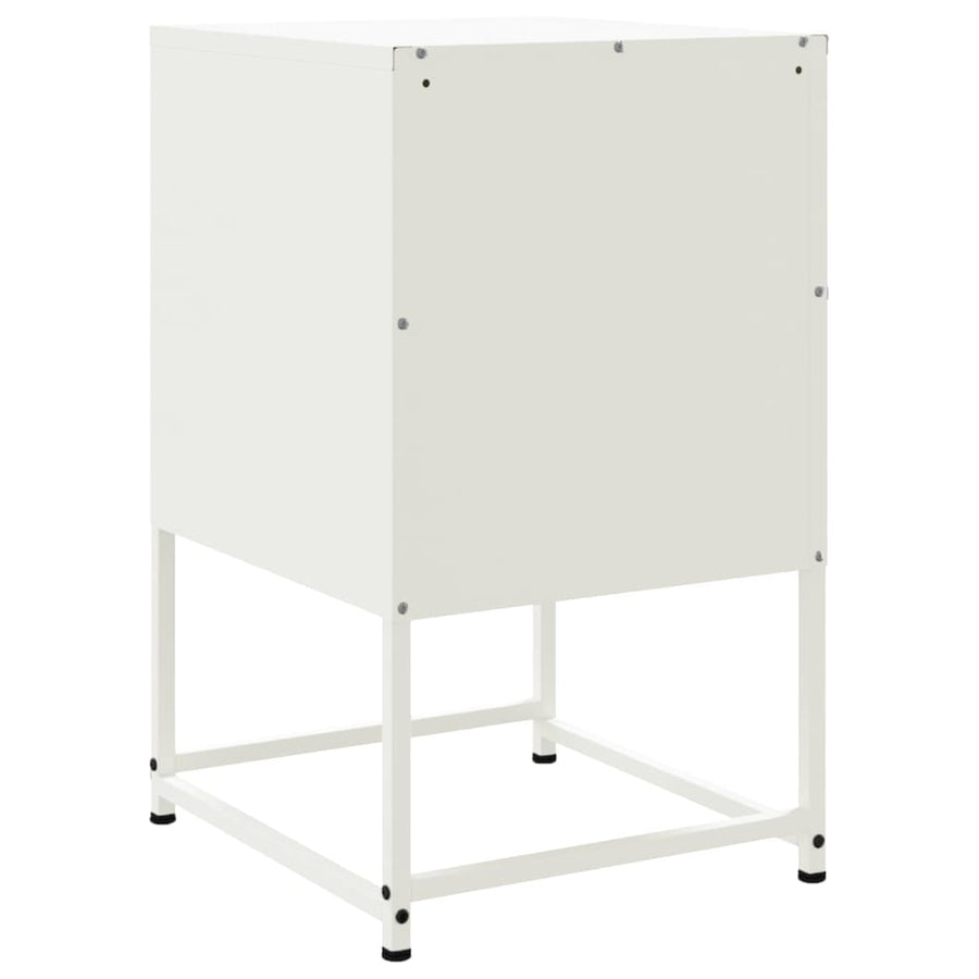 Nachtkastjes 2 st 36x39x60,5 cm staal wit