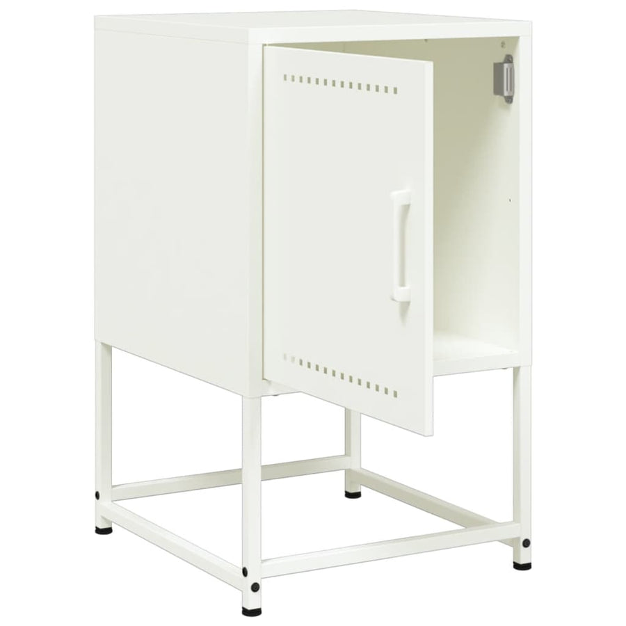 Nachtkastjes 2 st 36x39x60,5 cm staal wit