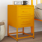 Nightstand 36x39x60.5 cm steel mustard yellow