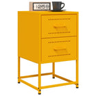 Nightstands 2 pcs 36x39x60.5 cm steel mustard yellow