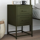 Nightstand 36x39x60.5 cm steel olive green