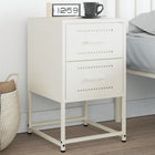 Bedside table 36x39x60.5 cm steel white