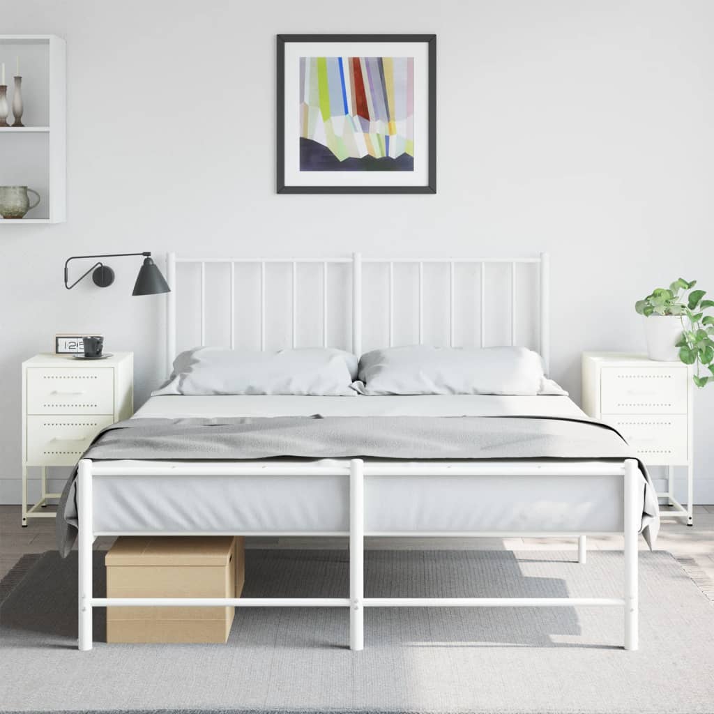 Nachtkastjes 2 st 36x39x60,5 cm staal wit