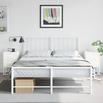 Nachtkastjes 2 st 36x39x60,5 cm staal wit