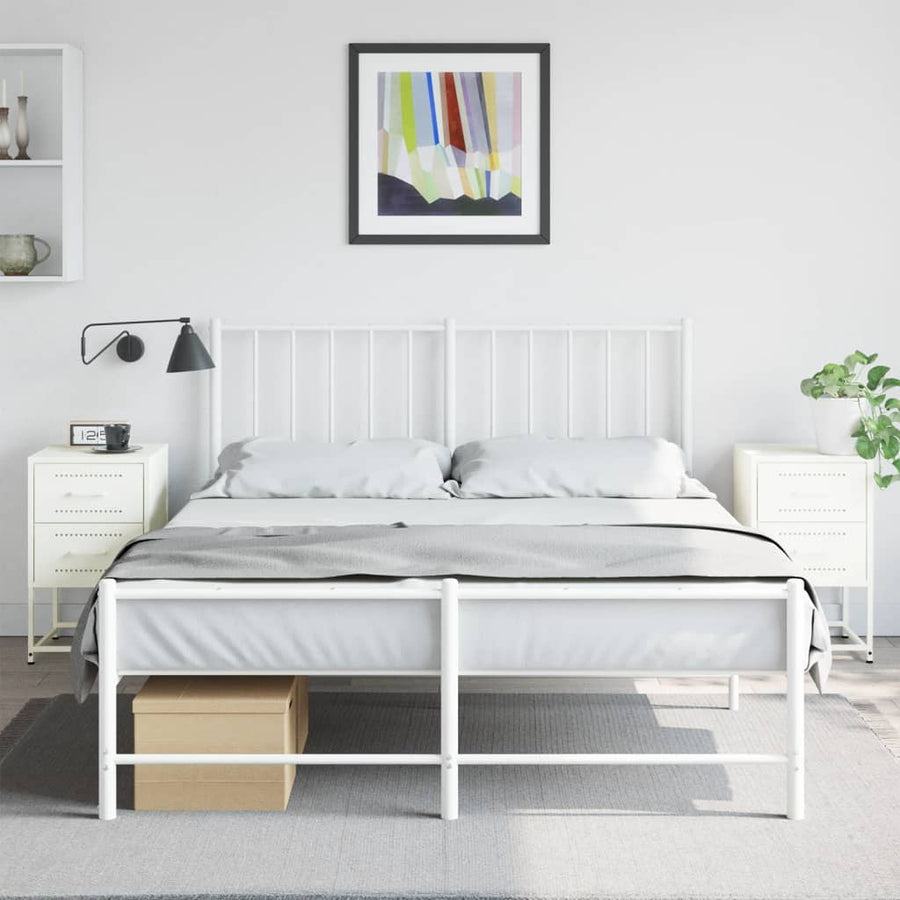 Nachtkastjes 2 st 36x39x60,5 cm staal wit