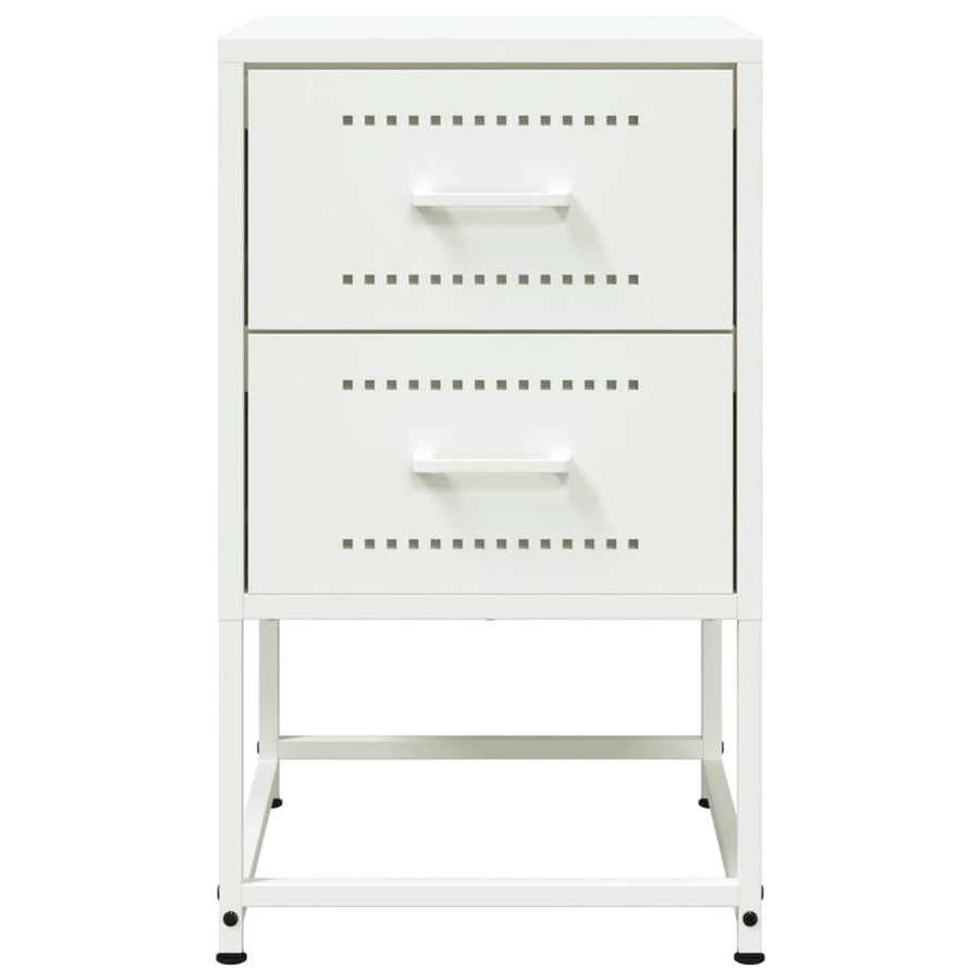 Nachtkastjes 2 st 36x39x60,5 cm staal wit