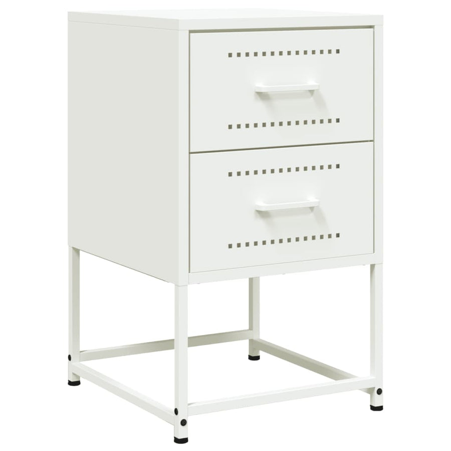 Nachtkastjes 2 st 36x39x60,5 cm staal wit