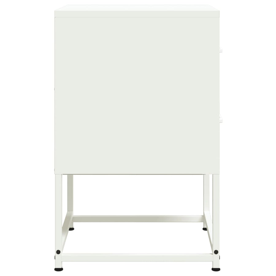 Nachtkastjes 2 st 36x39x60,5 cm staal wit