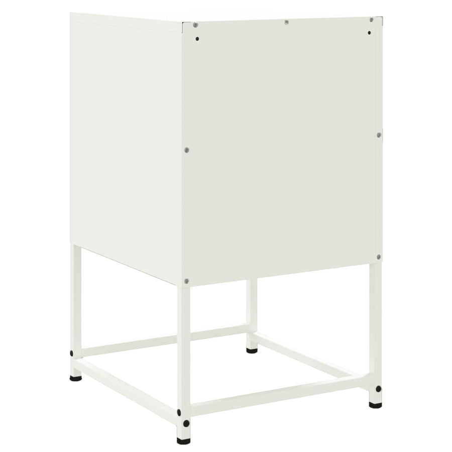 Nachtkastjes 2 st 36x39x60,5 cm staal wit
