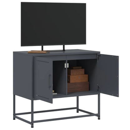 Tv-meubel 68,5x39x60,5 cm staal antracietkleurig