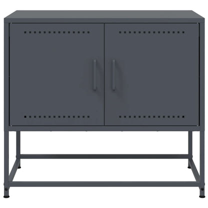 Tv-meubel 68,5x39x60,5 cm staal antracietkleurig