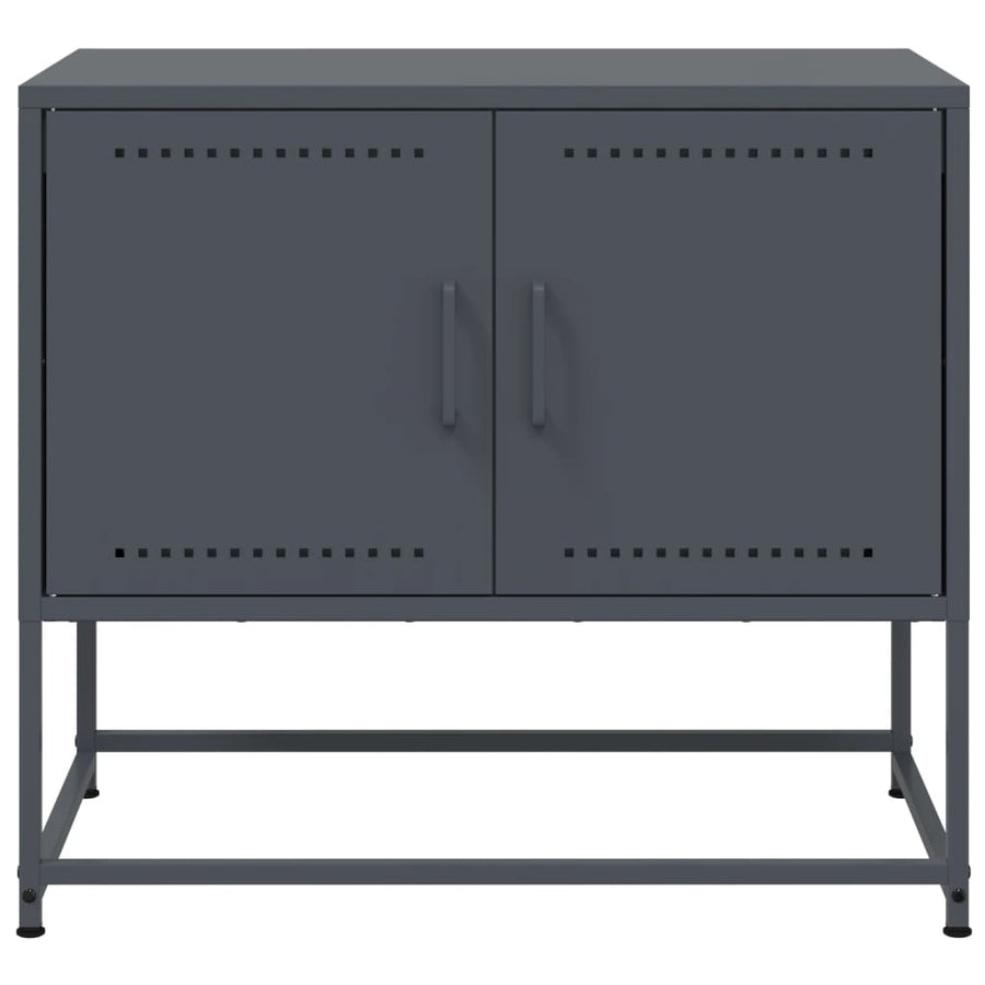 Tv-meubel 68,5x39x60,5 cm staal antracietkleurig