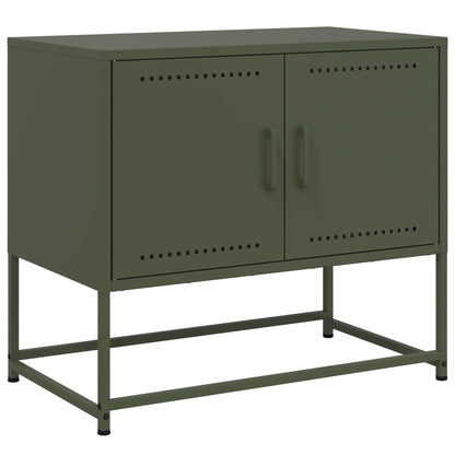 Tv-meubel 68,5x39x60,5 cm staal olijfgroen