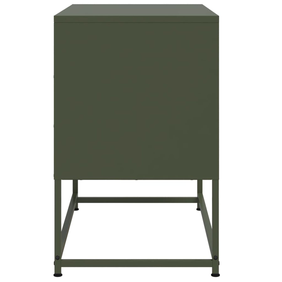 Tv-meubel 68,5x39x60,5 cm staal olijfgroen