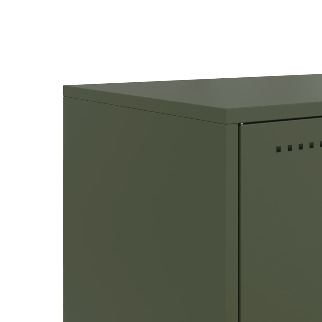 Tv-meubel 68,5x39x60,5 cm staal olijfgroen