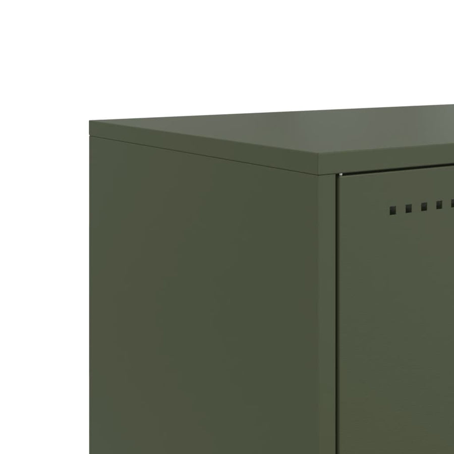 Tv-meubel 68,5x39x60,5 cm staal olijfgroen