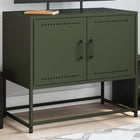 TV cabinet 68.5x39x60.5 cm steel olive green