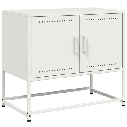 Tv-meubel 68,5x39x60,5 cm staal wit