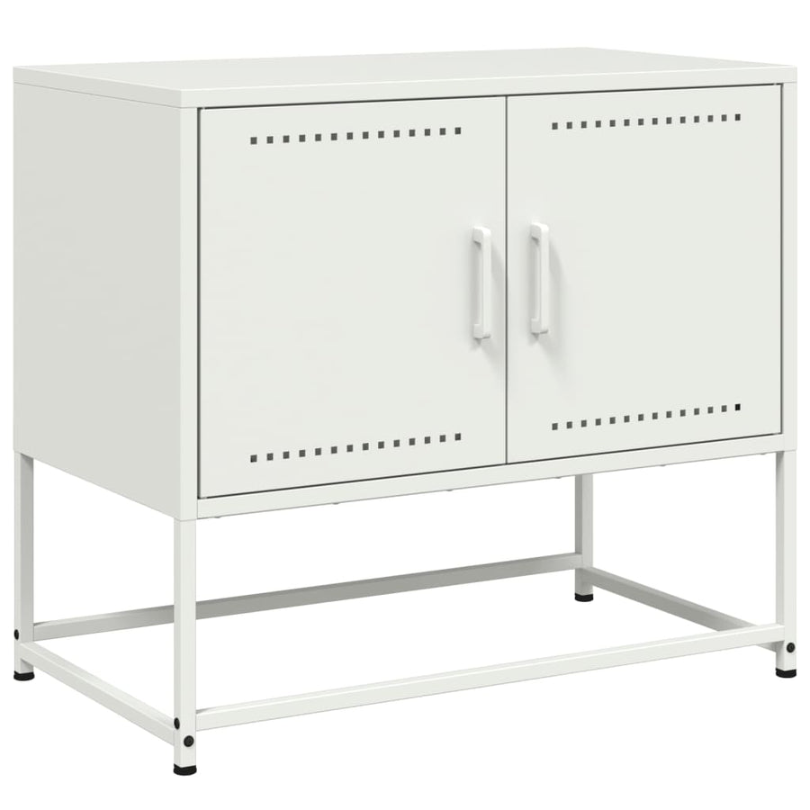Tv-meubel 68,5x39x60,5 cm staal wit