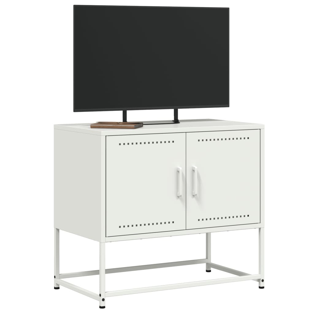 Tv-meubel 68,5x39x60,5 cm staal wit