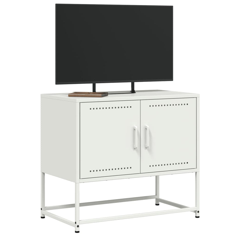 Tv-meubel 68,5x39x60,5 cm staal wit
