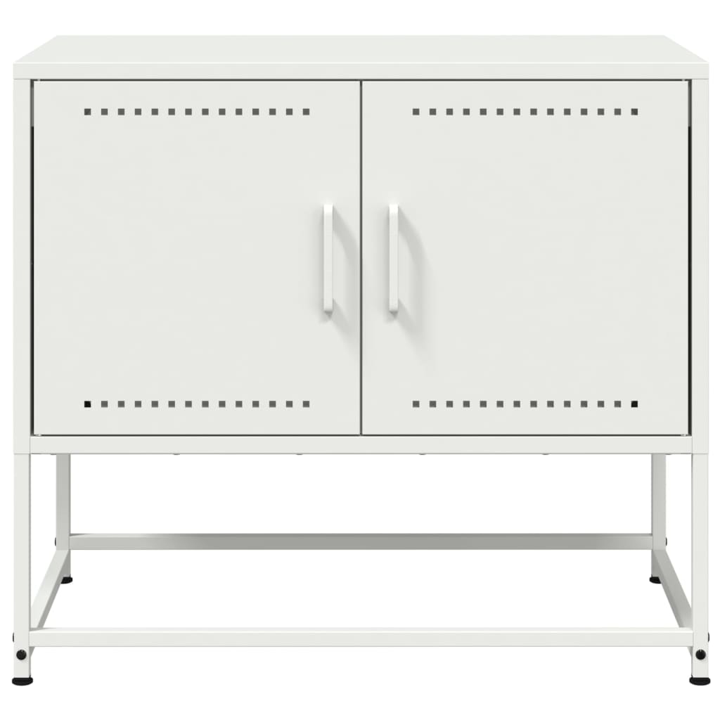 Tv-meubel 68,5x39x60,5 cm staal wit