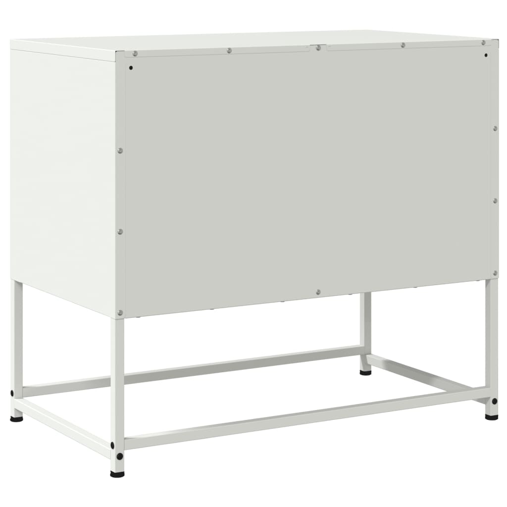 Tv-meubel 68,5x39x60,5 cm staal wit