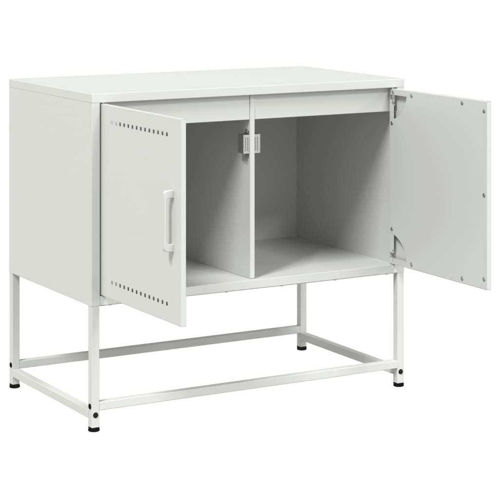 Tv-meubel 68,5x39x60,5 cm staal wit