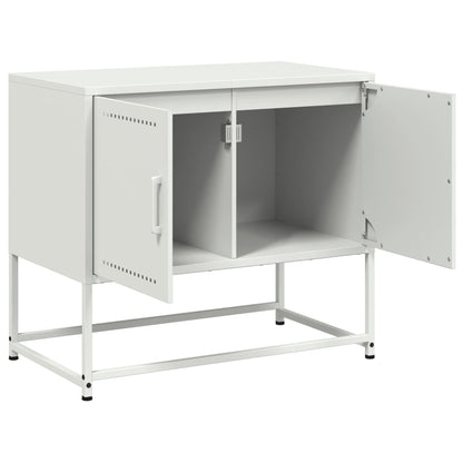 Tv-meubel 68,5x39x60,5 cm staal wit