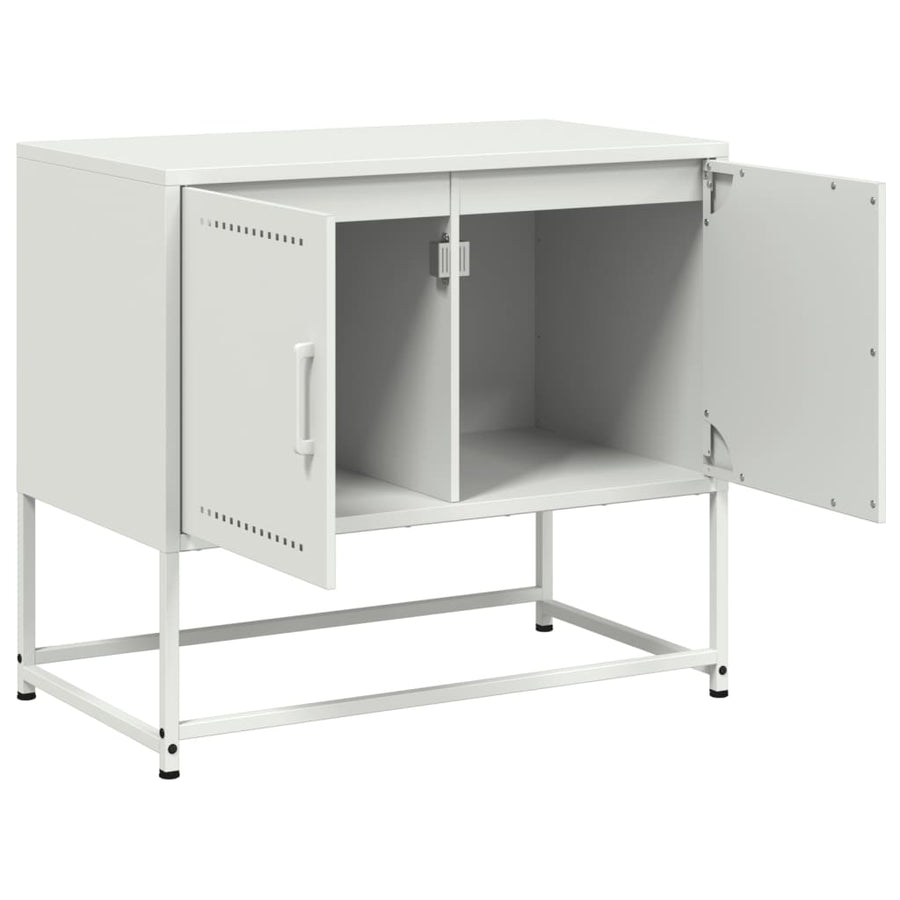 Tv-meubel 68,5x39x60,5 cm staal wit