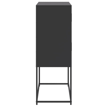 Dressoir 68,5x38,5x107 cm staal zwart