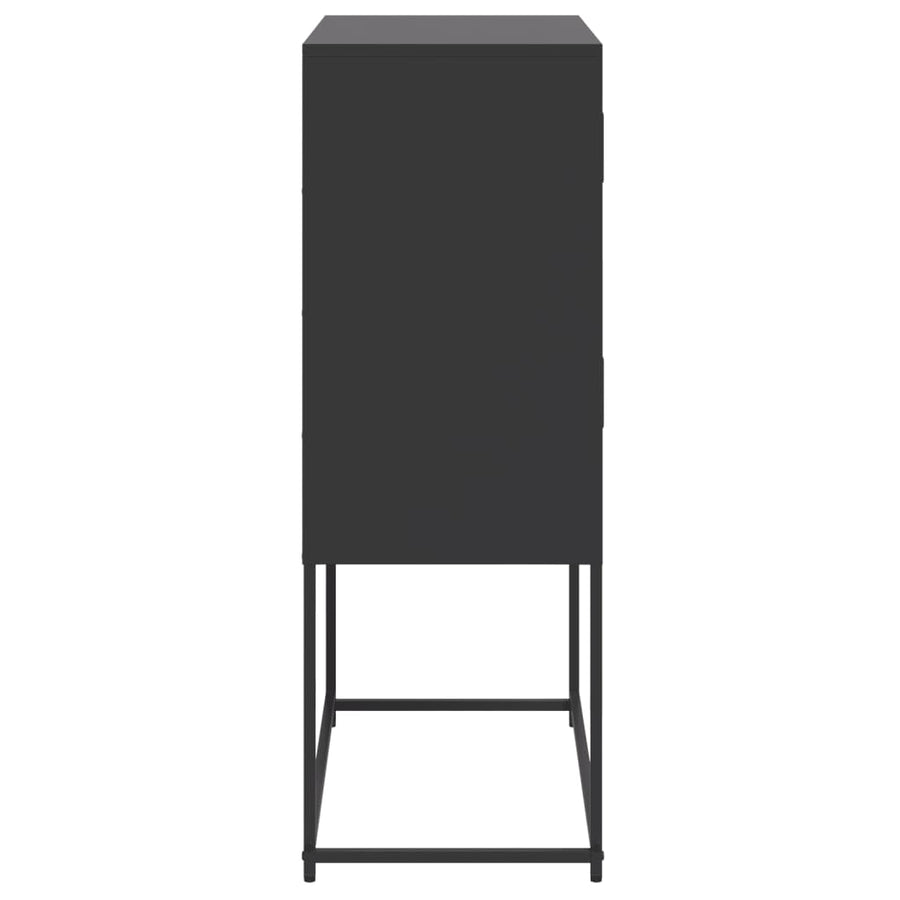 Dressoir 68,5x38,5x107 cm staal zwart