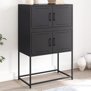 Dressoir 68,5x38,5x107 cm staal zwart muurmontage