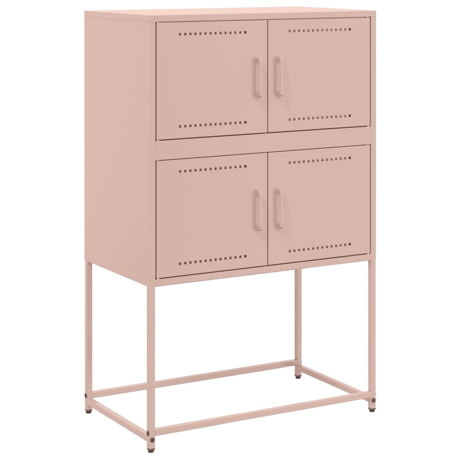 Dressoir 68,5x38,5x107 cm staal roze