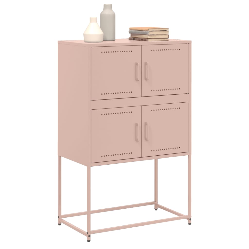 Dressoir 68,5x38,5x107 cm staal roze