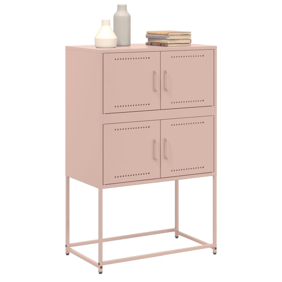 Dressoir 68,5x38,5x107 cm staal roze