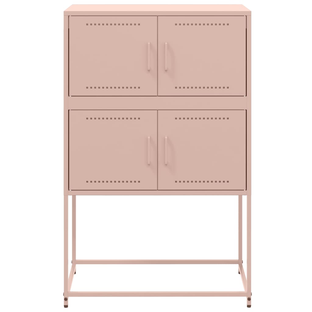 Dressoir 68,5x38,5x107 cm staal roze