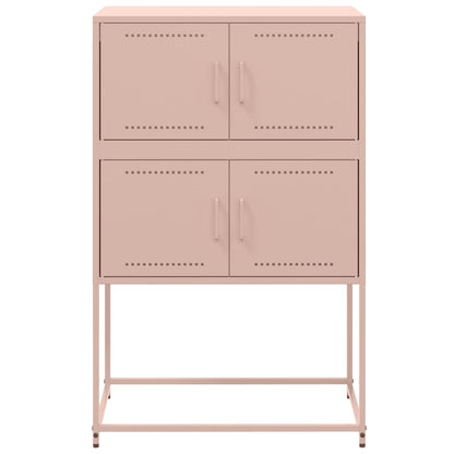 Dressoir 68,5x38,5x107 cm staal roze