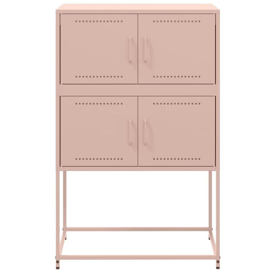 Dressoir 68,5x38,5x107 cm staal roze