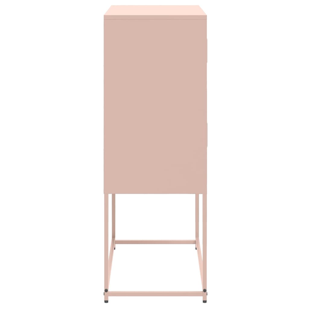 Dressoir 68,5x38,5x107 cm staal roze