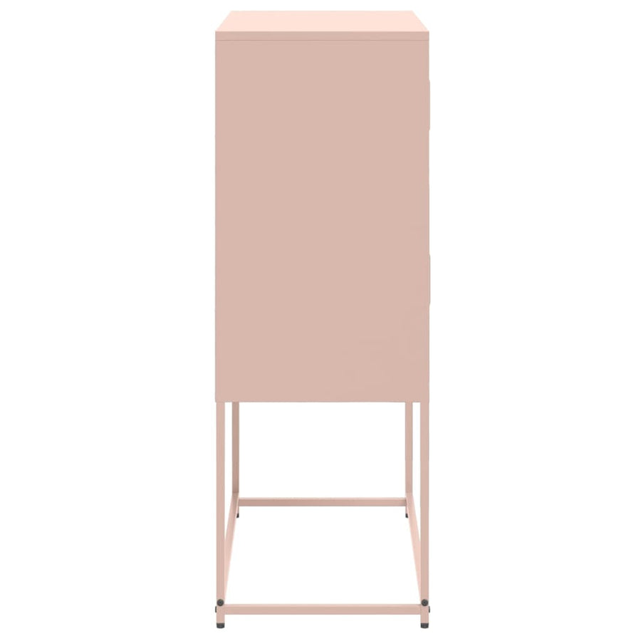 Dressoir 68,5x38,5x107 cm staal roze