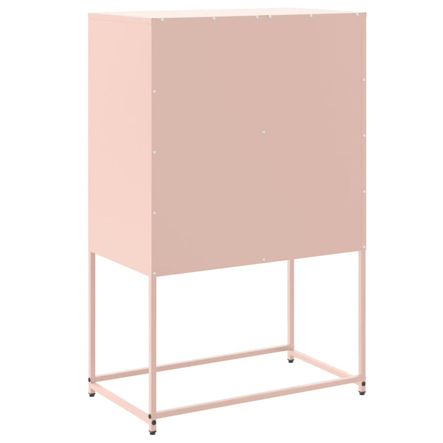 Dressoir 68,5x38,5x107 cm staal roze