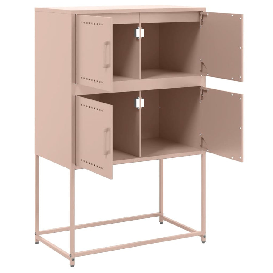 Dressoir 68,5x38,5x107 cm staal roze
