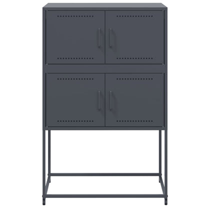Dressoir 68,5x38,5x107 cm staal antracietkleurig