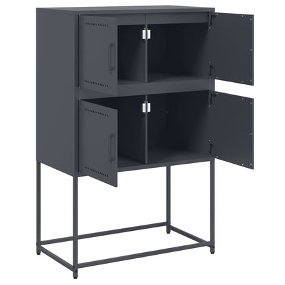 Dressoir 68,5x38,5x107 cm staal antracietkleurig