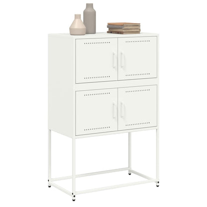 Dressoir 68,5x38,5x107 cm staal wit